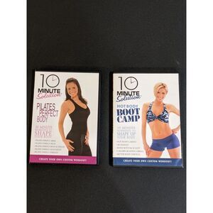 Lot of‎ 2 - 10 Minute Solution - Pilates Perfect Body - Hot Body Boot Camp DVDs